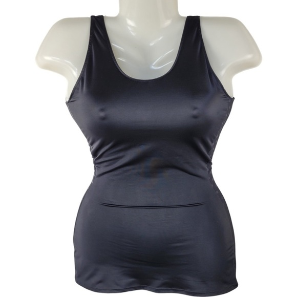 Assets by Spanx Black Compression Body Shaper Tank Top Women's size L - Picture 1 of 8